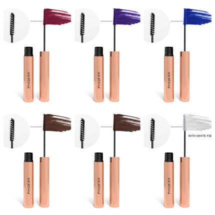 Phofay Long-Lasting Waterproof Color Mascara – 6 Bold Shades for Dramatic Eyes