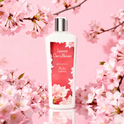 Japanese Cherry Blossom 2-Piece Body Care Set – Includes 8oz Body Lotion & Fragrance Mist – Luxury Spa Gift Set for Women