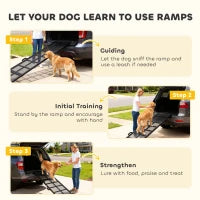 PawHut Extra-Long & Wide Folding Dog Ramp – Portable Non-Slip Surface Pet Ramp for Large, Small & Senior Dogs – Car, SUV & Truck Access
