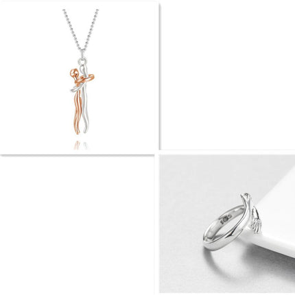 Romantic "Love Hug" Pendant Necklace – Symbolic Couple Jewelry for Lovers – Meaningful Anniversary & Valentine’s Day Gift for Him & Her