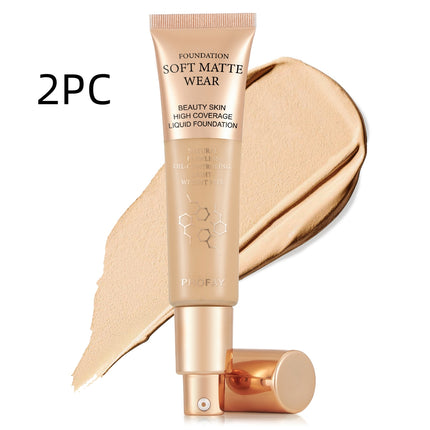 24H Long-Wear Waterproof Foundation – Total Conceal & Blur