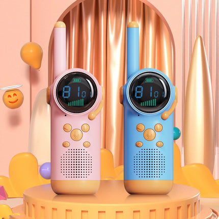 Kids Walkie Talkies 2-Pack – Blue & Pink Long Range Two-Way Radios – Clear Voice Adventure Toys for Boys & Girls – Perfect for Camping & Outdoor Games