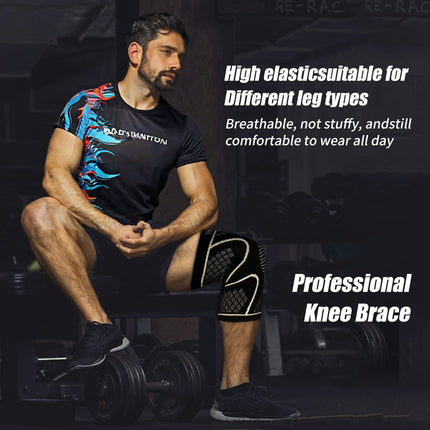 Copper Knee Compression Sleeves (1 Pair) – Ultimate Support for Joint Pain Relief, Recovery & Sports Performance – Men & Women