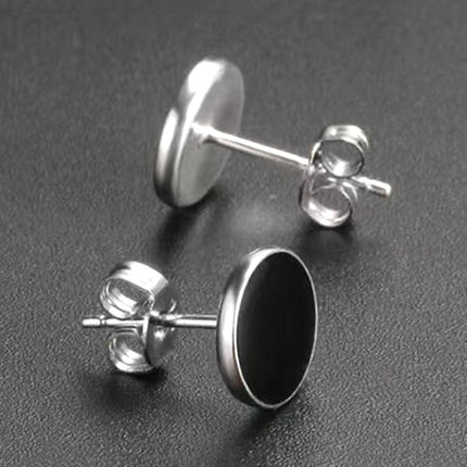 Unisex Stainless Steel Punk Hoop Earrings – Edgy Hip Hop Huggie Earrings for Concerts, Parties & Daily Streetwear