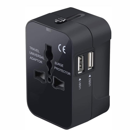 Universal All-in-One Worldwide Travel Adapter – Wall Charger with USB-C & USB-A Ports – International Power Plug for USA, EU, UK, AUS & 150+ Countries
