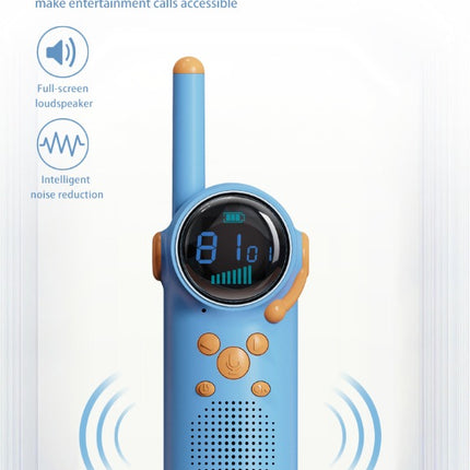 Kids Walkie Talkies 2-Pack – Blue & Pink Long Range Two-Way Radios – Clear Voice Adventure Toys for Boys & Girls – Perfect for Camping & Outdoor Games