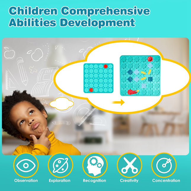 Kids Logical Road Builder Game – STEM Brain Teaser Puzzle for Toddlers – Montessori Educational Board Game for 3-8 Year Olds – Birthday Gift