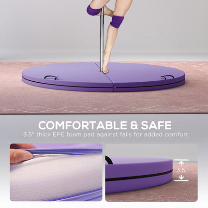 Foldable Gymnastics Mat – Tri-Fold Thick Crash Mat for Home Gym, Yoga & MMA – High-Density Foam Exercise Padding with Carrying Handles