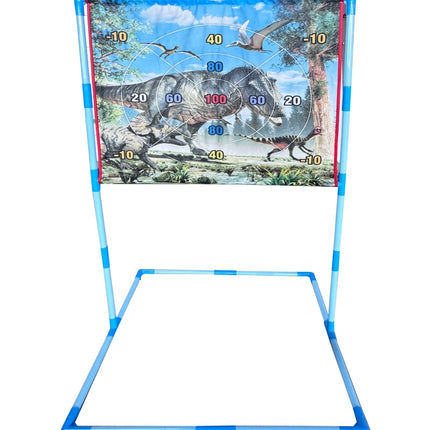 Dinosaur Sticky Ball Launcher Toy – Kids Dart Board Target Game with Sticky Balls – Indoor & Outdoor Sports Game for Boys & Girls – Perfect Birthday Gift