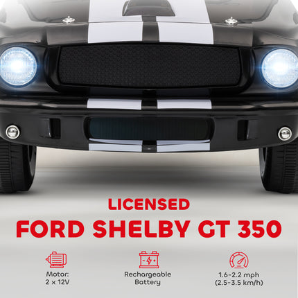 12V Kids Ride-On Car with Remote Control – Adjustable Speed Electric SUV – Smooth Start Technology, LED Lights & MP3 Player (Black)