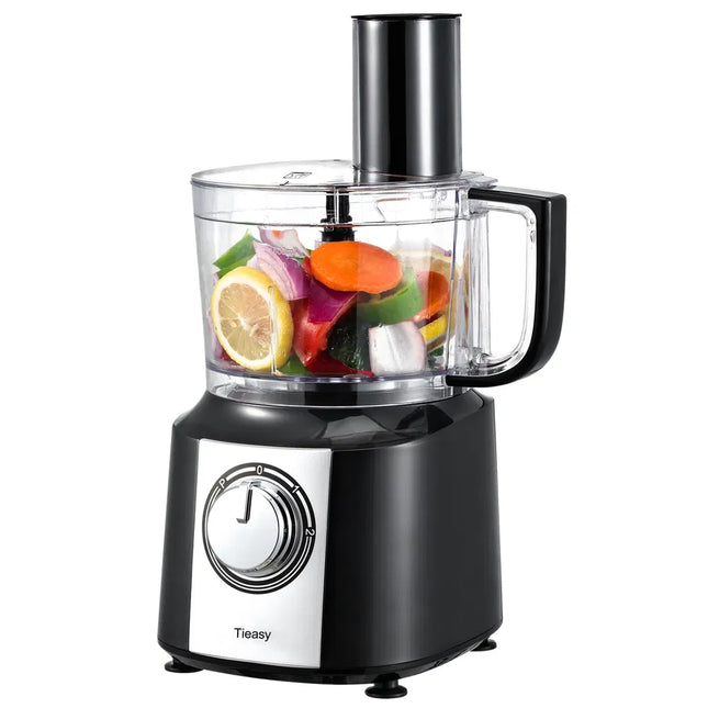 600W Multifunctional Food Processor – 10-Cup Large Capacity Chef Machine – Professional Slicer, Shredder & Mixer