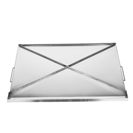 36x22" Jumbo Stainless Steel Flat Top Griddle – Universal BBQ Grill Pan for Large Events – Built-in Grease Well