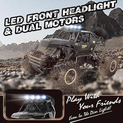 4DRC Rock Track Off-Road RC Crawler – 4WD Rechargeable Monster Truck – All-Terrain Remote Control Climbing Car for Kids & Adults