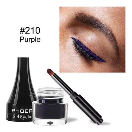 Phoera 10-Color Vibrant Liquid Eyeliner – Waterproof & Long-Wear Matte Finish