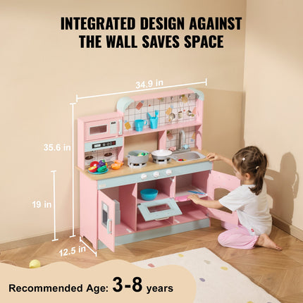 24-Piece Kids Kitchen Playset – Pink Pretend Cooking Toy with Realistic Accessories – Perfect Christmas & Birthday Gift for Toddlers