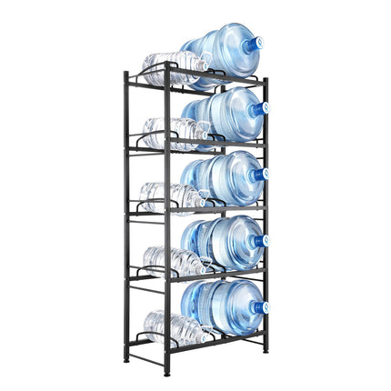 Industrial 10-Bay Water Jug Rack – Space-Saving Double Row Storage Station for Office, Gym & Warehouse
