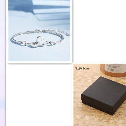 Authentic 925 Sterling Silver Charm Bracelet – Minimalist Beaded Chain Bangle – Elegant Jewelry Gift for Women & Girls