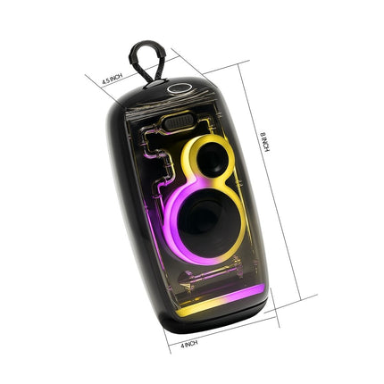 Modern RGB Bluetooth Speaker – Wireless Portable Sound System with Dynamic LED Lights – Hi-Fi Stereo Audio for Home Office & Parties