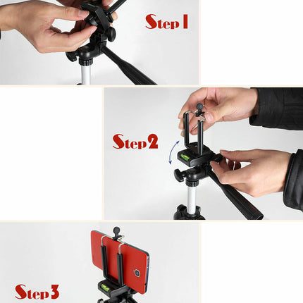 Professional Camera Tripod Stand for Cell Phone & DSLR – Portable Lightweight Aluminum Alloy Tripod with 360° Ball Head – Ideal for Live Stream, Vlogging & Photography