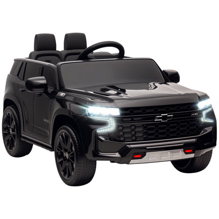12V Electric Ride-On Car – Sleek Black SUV for Kids with 2.4G Parental Remote Control – Spring Suspension & LED Lights – Battery Powered Power Wheel