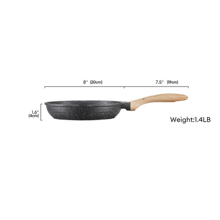 Small Nonstick Frying Pan for Eggs & Omelettes – JEETEE Granite Skillet with Stay-Cool Handle – All Stoves Compatible