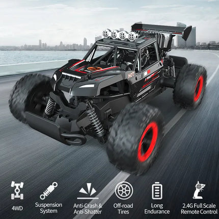 High-Speed Remote Control Racing Car – 2.4GHz All-Terrain RC Toy Vehicle – Shockproof Drifting Stunt Car for Kids and Teens – Ultimate Birthday Gift