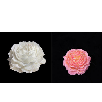 Sexy Low-Temperature Candles – 40°C Safe Melting Wax – Peony & Rose Flower Shape with Gold Gilding – Sensual Romantic Gift for Couples