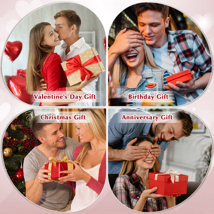 Kissing Couple Wooden Candle Holder Set – 2Pcs Romantic Anniversary Gift for Her/Him – Interlocking Heart-Silhouette Tea Light Holder for Home Decor