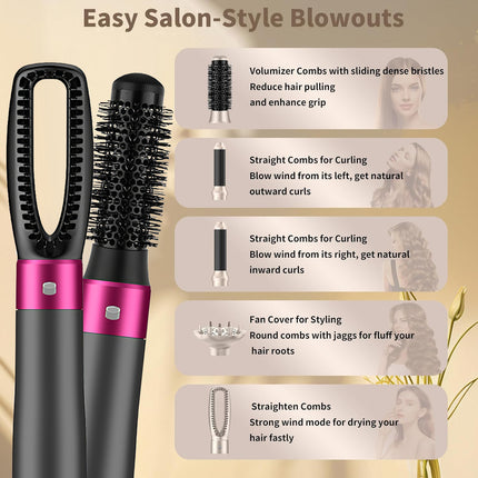 All-in-One 1000W Hair Styling Station – Drying, Straightening & Automatic Curling Kit