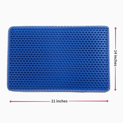 Paw-Shaped Cat Litter Trapping Mat – Non-Slip Waterproof Kitty Litter Mat – Soft PVC Mesh Scatter Control Pad for Indoor Cats