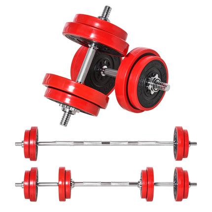 44lbs Adjustable Dumbbell & Barbell Set – 2-in-1 Convertible Home Gym Weights – Strength Training Equipment for Beginners & Pros