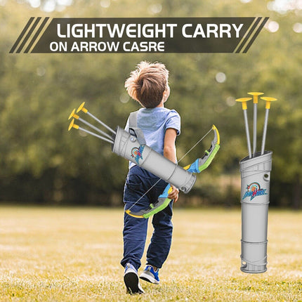 Kids Archery Bow and Arrow Set – 10 Suction Cup Arrows Included – LED Light-Up Hunting Game Toy – Perfect Outdoor & Indoor Gift for Boys & Girls