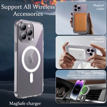 MagSafe Compatible Case for iPhone 15/14 Series – Military-Grade Shockproof Protection – Strong Magnetic Hybrid Cover for Pro, Plus, & Pro Max