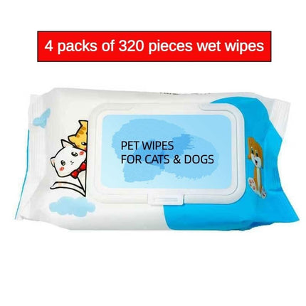 Plant-Based Pet Wet Wipes for Dogs & Cats – Unscented Deodorizing Wipes for Paws, Butt, Ears & Eyes – Hypoallergenic & Gentle Daily Cleaning Wipes