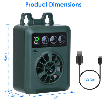 Ultrasonic Anti-Barking Device – 50ft Range Dog Bark Deterrent – 4 Frequency & Sensitivity Levels – Safe & Effective Indoor/Outdoor Bark Control for All Dog Sizes