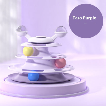 4-Level Cat Toy Tower – Interactive Track Roller with Spinning Balls – Mental Stimulating Puzzle for Indoor Cats & Kittens