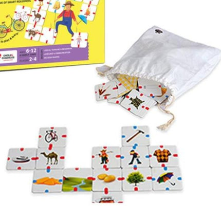"Why Connect?" Educational Puzzle Game for Kids – Picture Connection Logic Cards – Early Learning Cognition & Association Toy for Toddlers