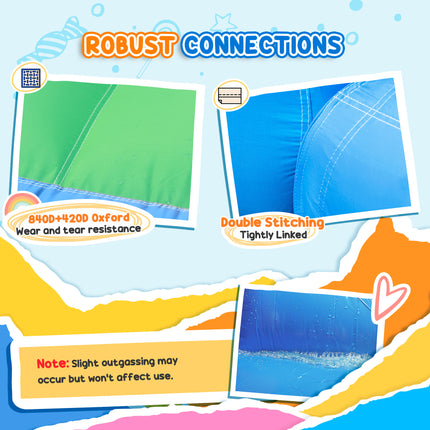 8-in-1 Inflatable Bounce House & Water Slide – Huge Jumping Castle with 680W High-Power Blower – Double Slides, Climbing Wall & Splash Pool – Premium Backyard Fun for Kids