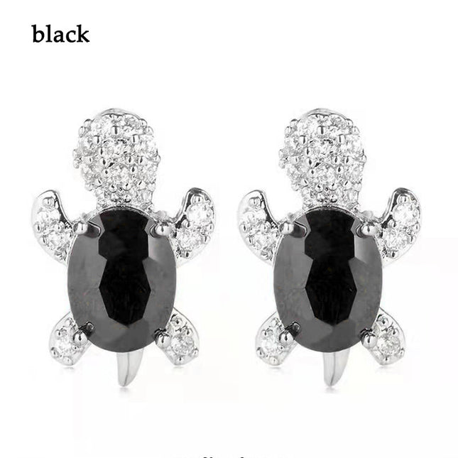 Turtle Stud Earrings in Colorful Alloy for Playful Outfits
