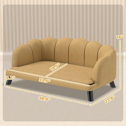 Luxury Orthopedic Pet Sofa Bed – Premium Soft Dog Couch with Bolster Support – Washable Comfort Bed for Small & Medium Dogs and Cats