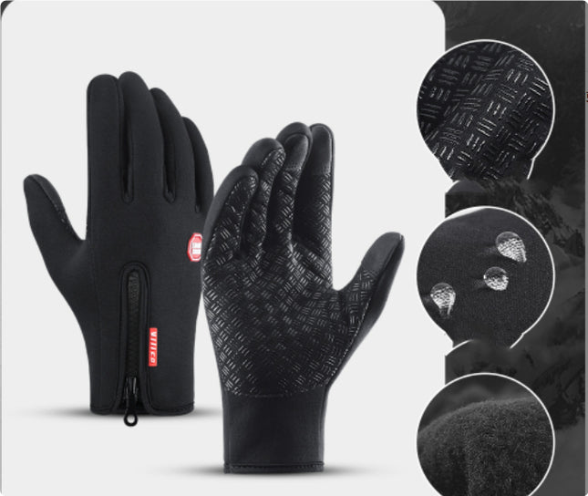 Winter Touchscreen Riding Gloves with Polar Fleece and Antiskid Grip