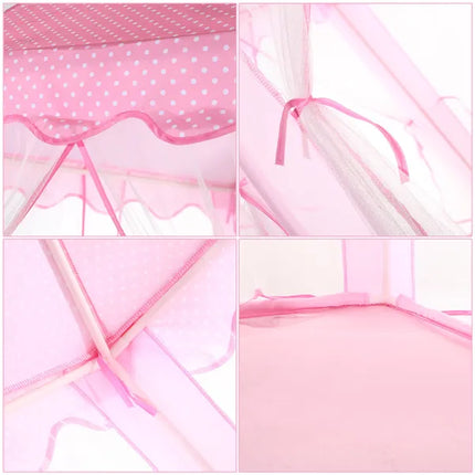 Princess Castle Play Tent for Girls – Large Hexagon Kids Playhouse with Starry Tulle Curtains – Indoor & Outdoor Fairy Tale Secret Base