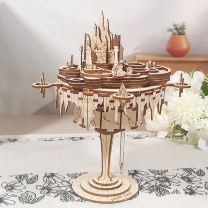3D Wooden Puzzle Music Box – DIY "You Are My Sunshine" Castle Model Kit – Mechanical Craft Set for Adults & Women – Unique Anniversary & Birthday Gift