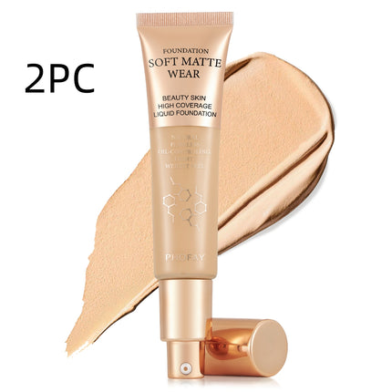24H Long-Wear Waterproof Foundation – Total Conceal & Blur
