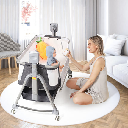 Multi-Functional Electric Baby Swing & Rocking Chair – Intelligent Bluetooth Bassinet with Remote Control – 5 Sway Speeds & Music