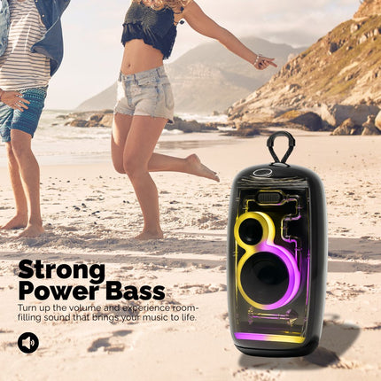 Modern RGB Bluetooth Speaker – Wireless Portable Sound System with Dynamic LED Lights – Hi-Fi Stereo Audio for Home Office & Parties