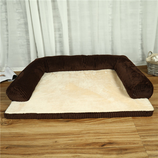 Calming Dog Bed & Cat Bed – Ultra Soft Plush Donut Cuddler – Self-Warming Washable Pet Bed for Improved Sleep & Anxiety Relief