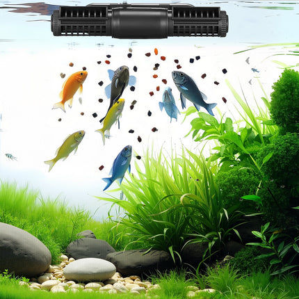 Aquarium Cross-Flow Wave Maker – 25W 1428 GPH Silent Wave Pump with Intelligent Controller – Adjustable Flow for Reef & Freshwater Tanks