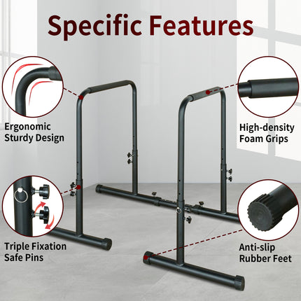 Multi-Function Power Tower Dip Station – Adjustable Height Pull-Up Bar – Heavy-Duty Home Gym Strength Training Equipment