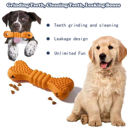 360° Dog Toothbrush Chew Toy – Dental Care Cleaning Stick for All Breeds – Durable Rubber Teeth Cleaning Bone for Plaque & Tartar Removal